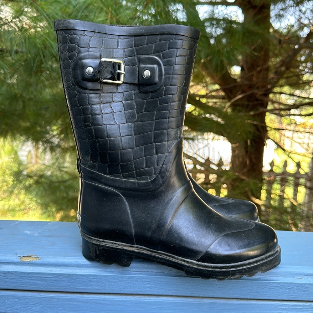MICHAEL KORS Black Rainboots Size 6.5